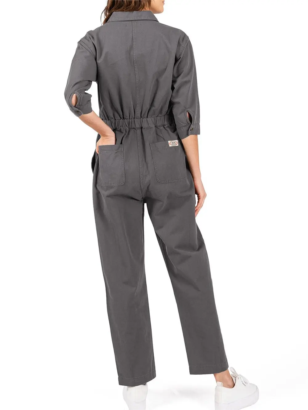 Pocketed Coverall Aviator Jumpsuit