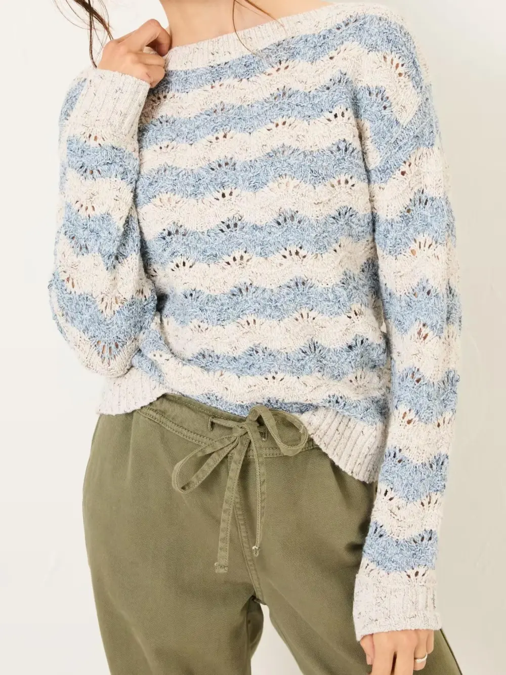 Texture Stripe Knitted Jumper