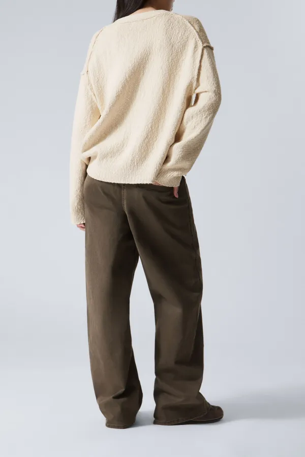 V-Neck Drop Shoulder Cardigan