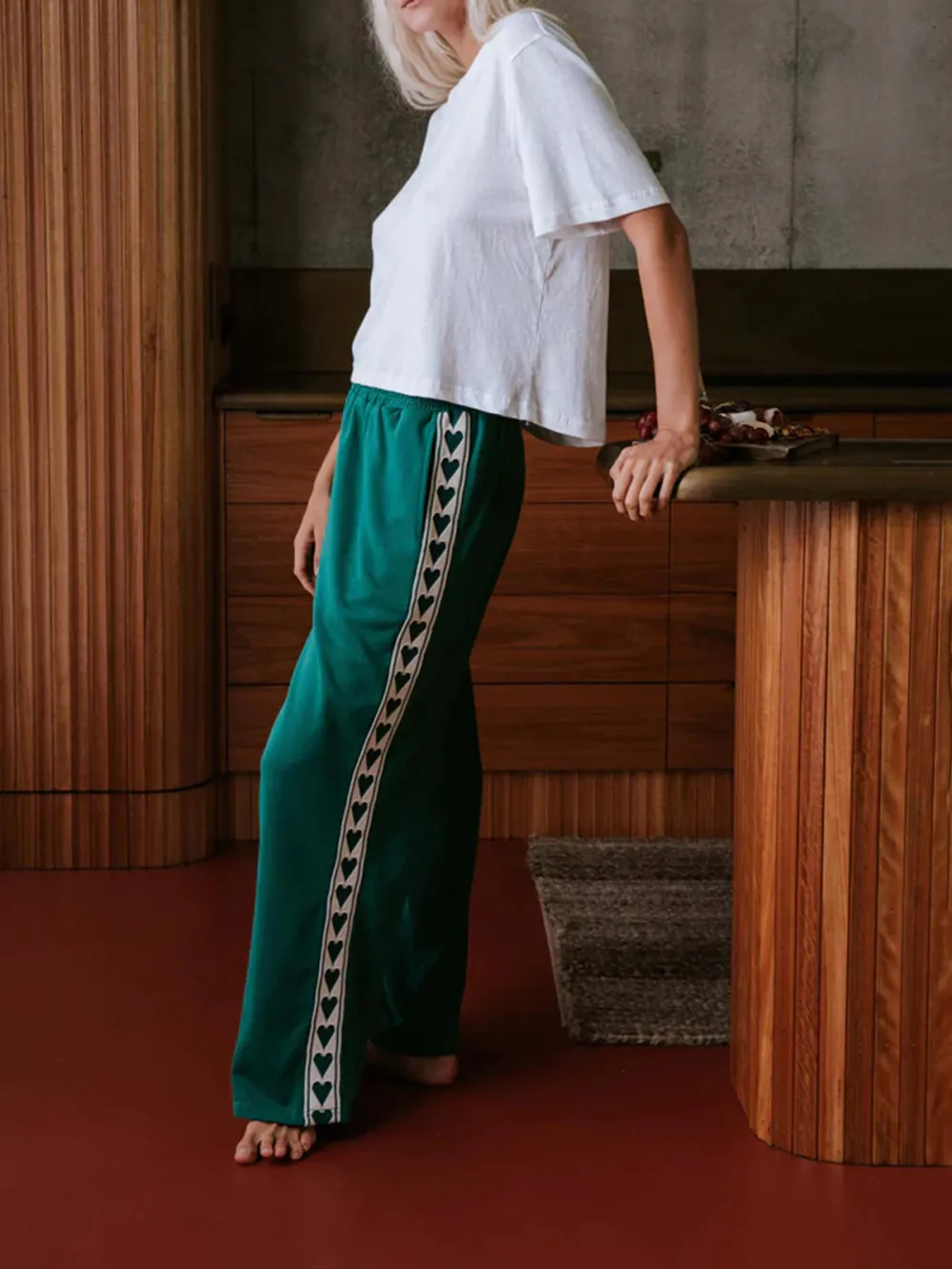 Casual Style Track Pant Green