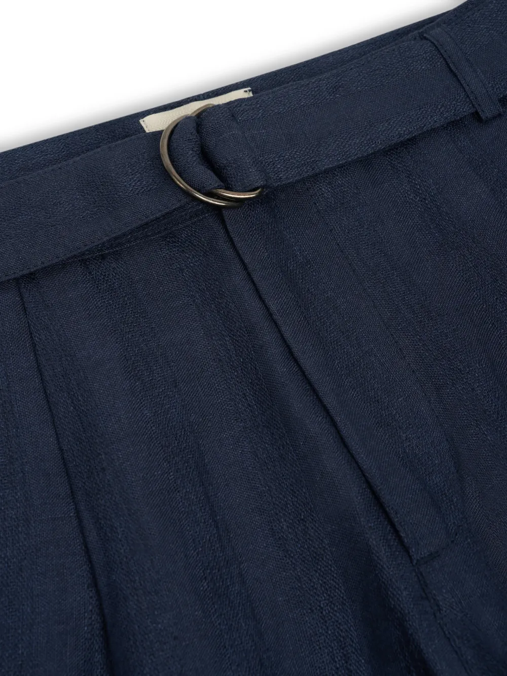 Navy Linen Casual Style Trousers