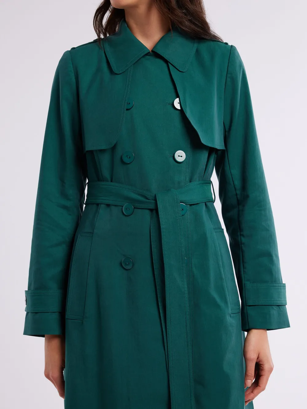 Green Classic Trench Coats