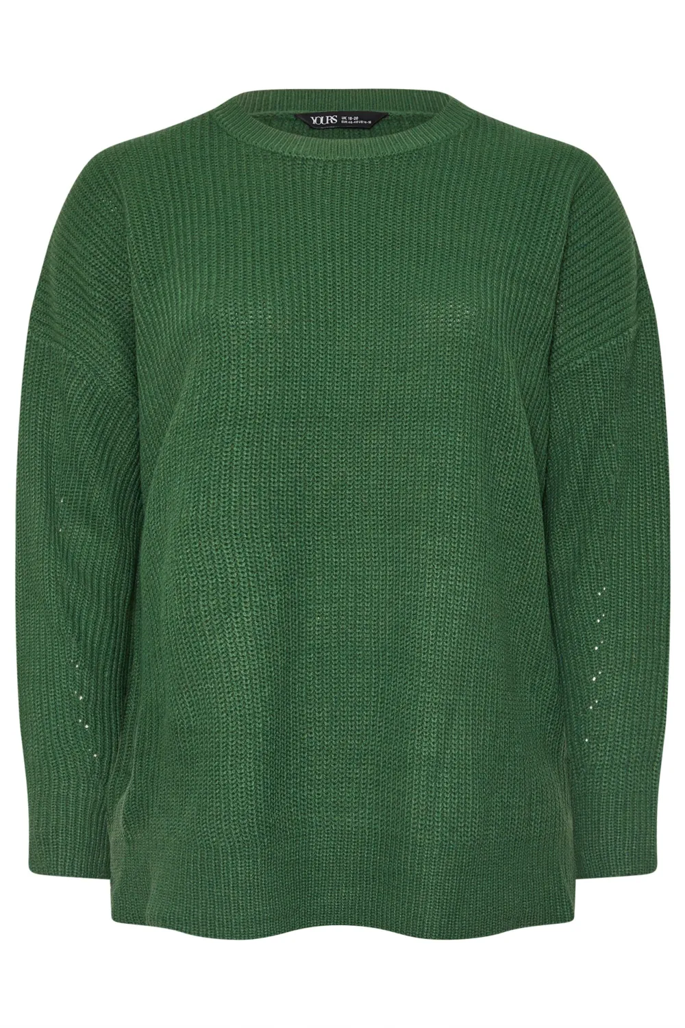 YOURS Curve Navy Blue Drop Shoulder Knitted Jumper