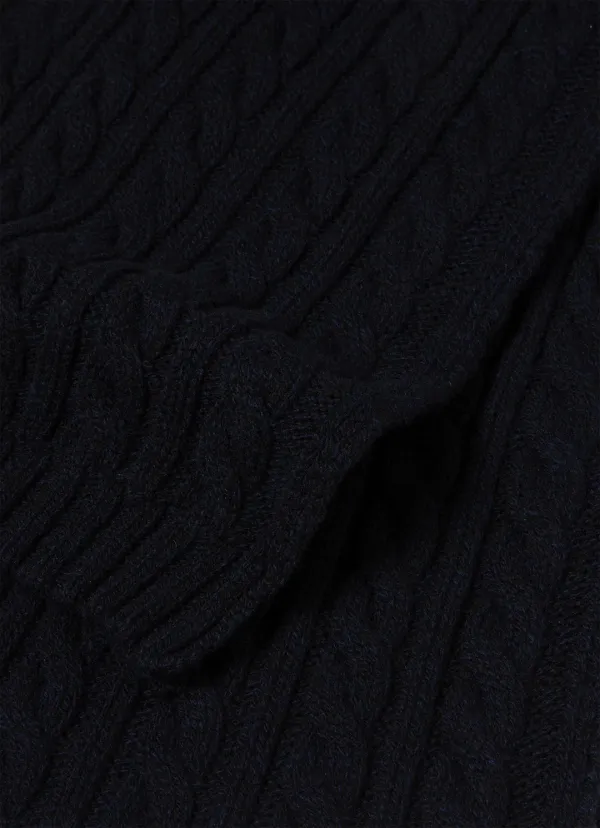 Lambswool Wool  Cable Scarf