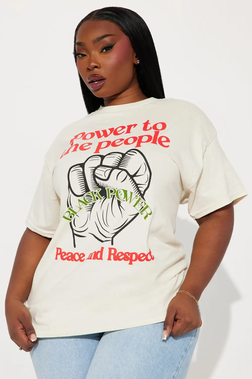 Power To The People Tee - Sand