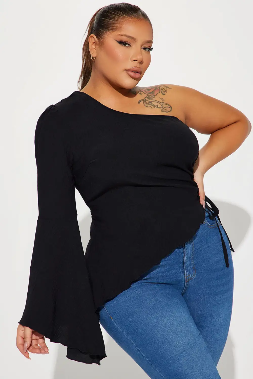 Dreamlover One Shoulder Top - Black