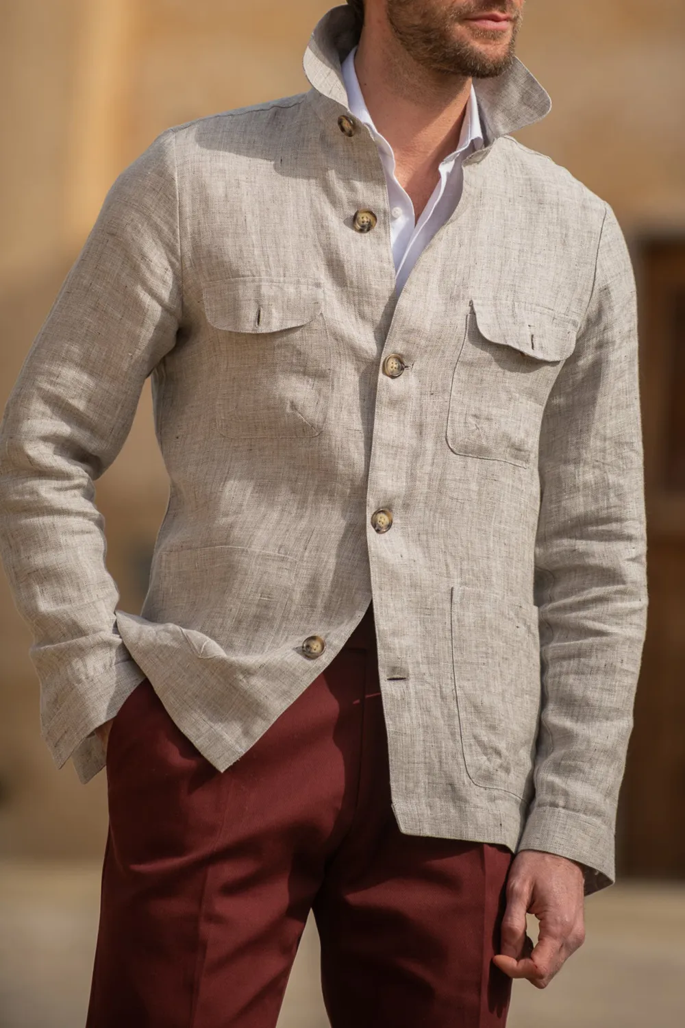 Bordeaux Cotton Trousers