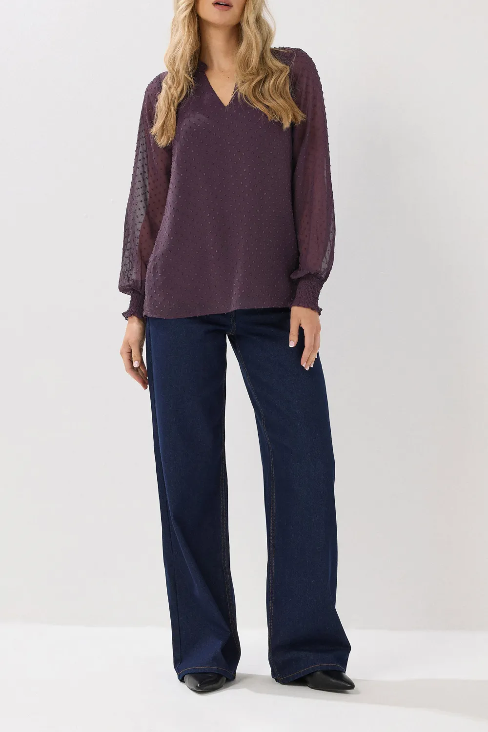 Notched V-Neck Lightweight Shirt