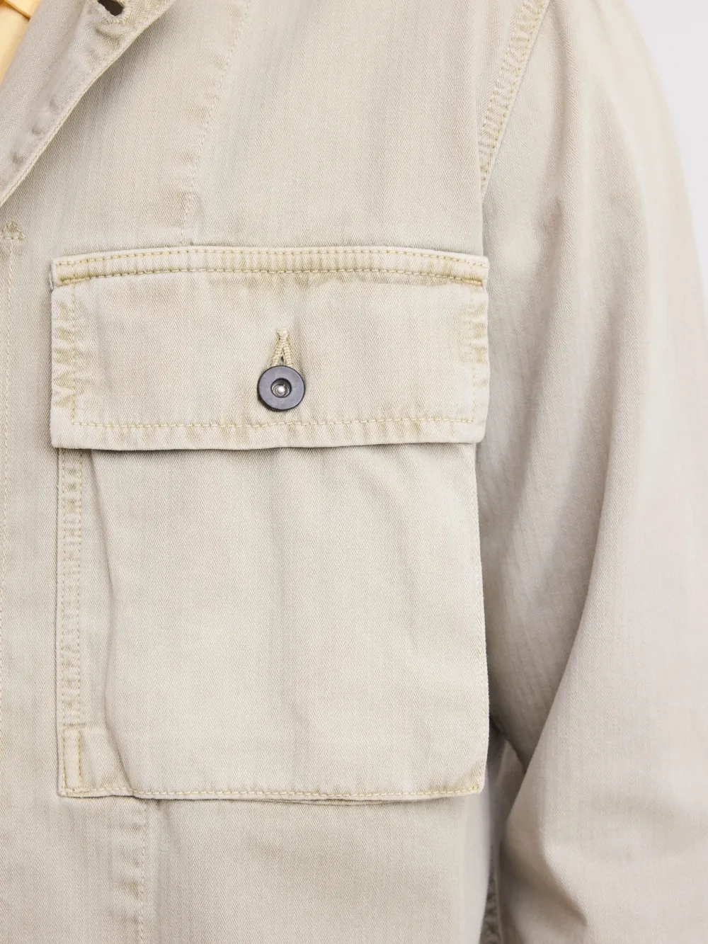 Men's Beige Cotton Jacket