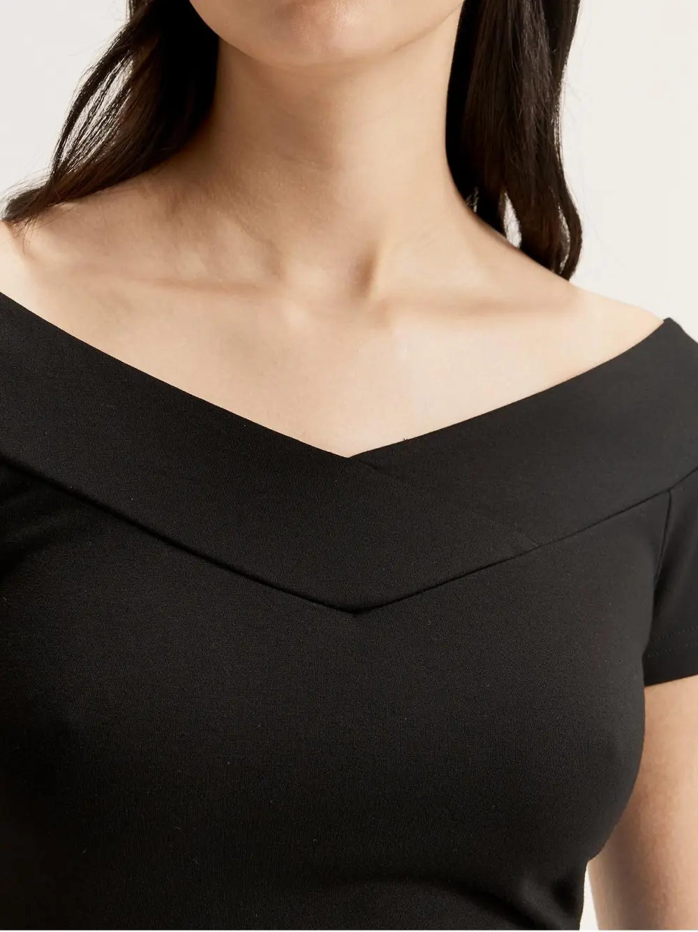 Basic Off Shoulder Cap Sleeve Top