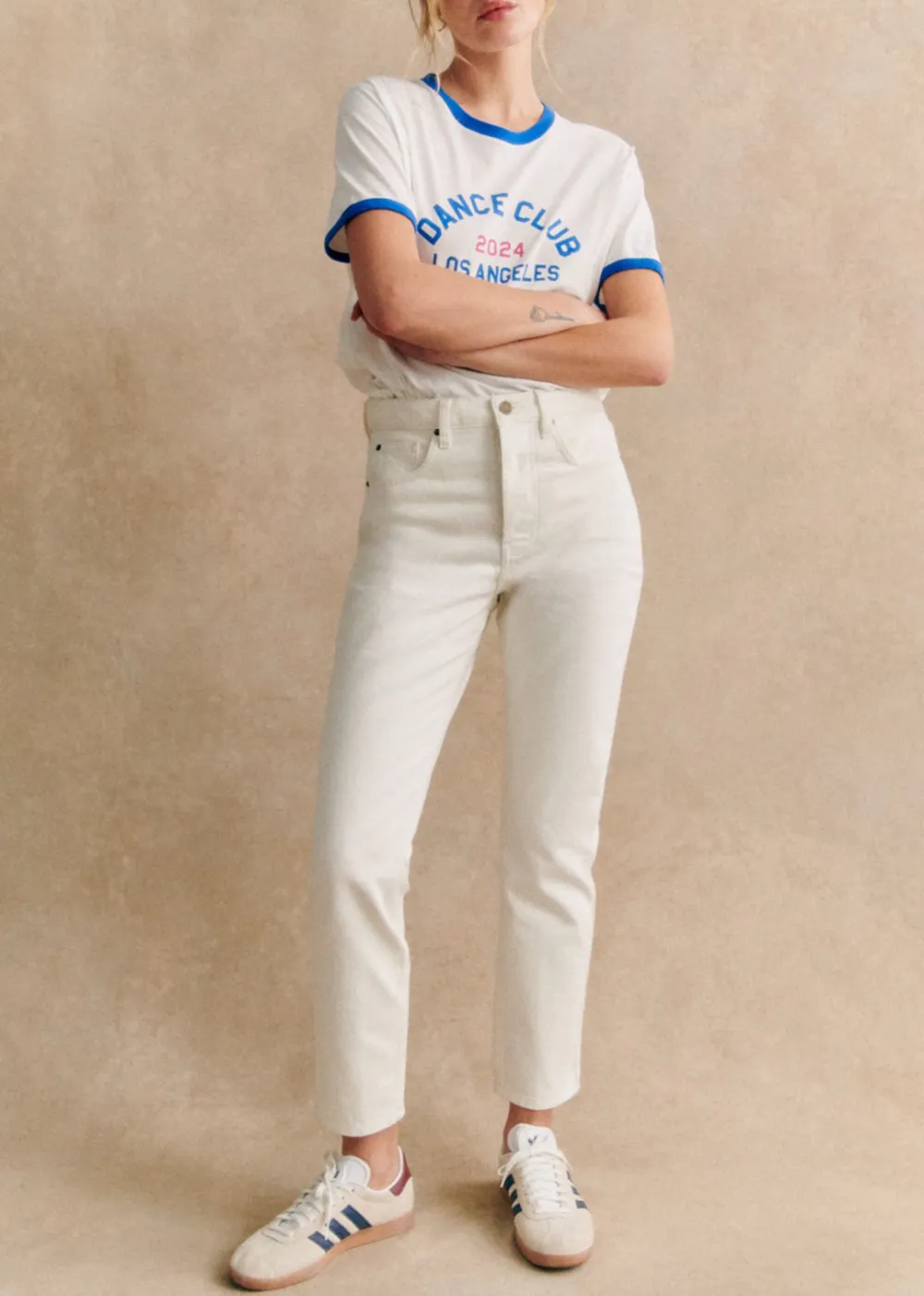 Multi-Pocket Mid Waist Jeans