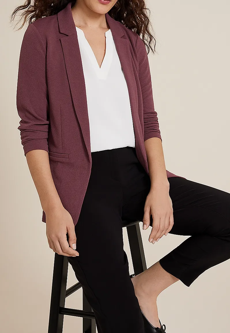 Open Front Long Sleeve Blazer