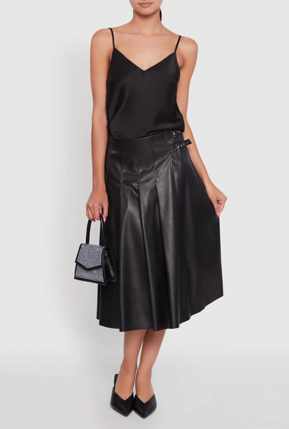 Leather Midi Skirt