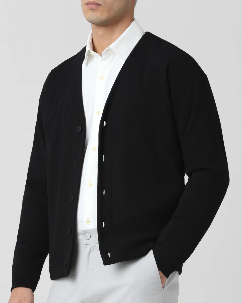 Leisure Comfortable Soft Daily Slim Black Sweater
