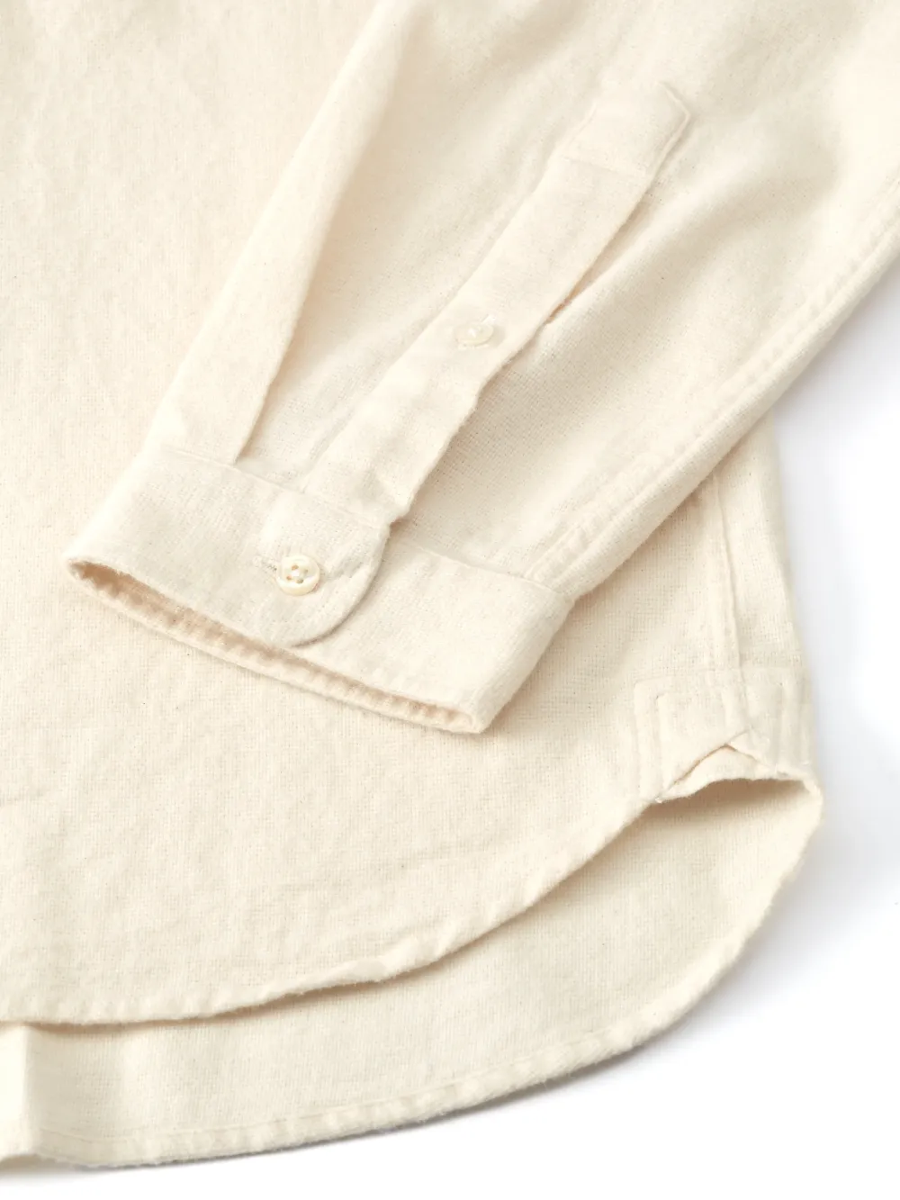 Cream Long Sleeve Cotton Shirt