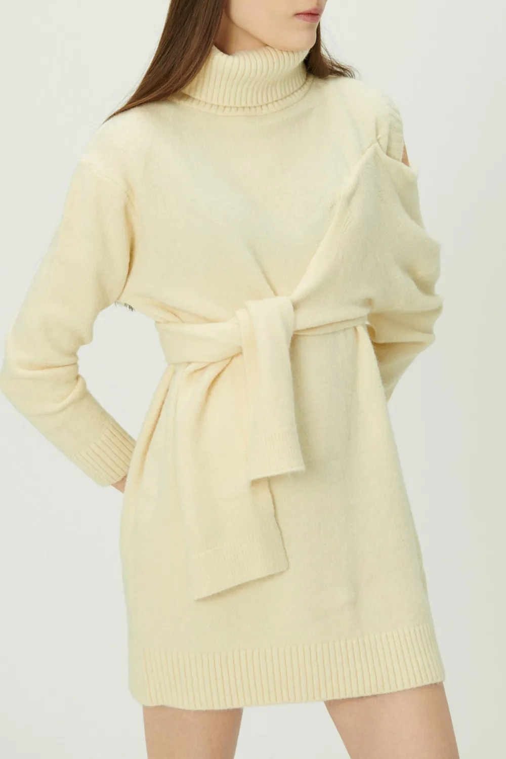 Tie Front Sweater Dress