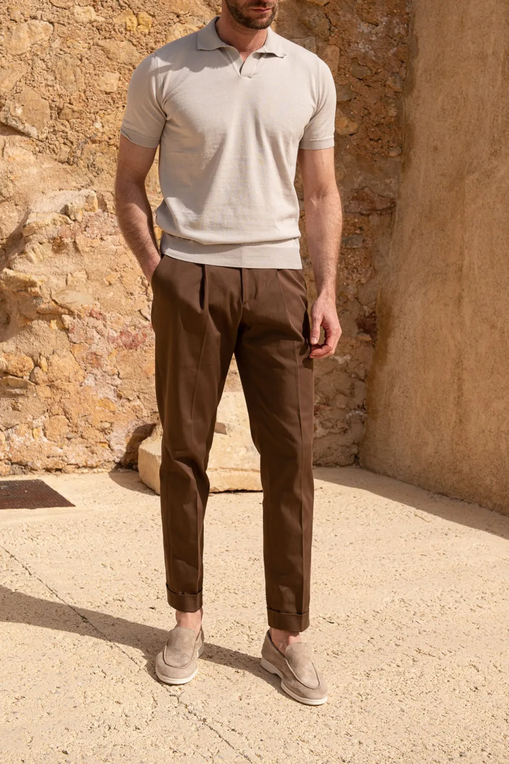 Brown Cotton Trousers