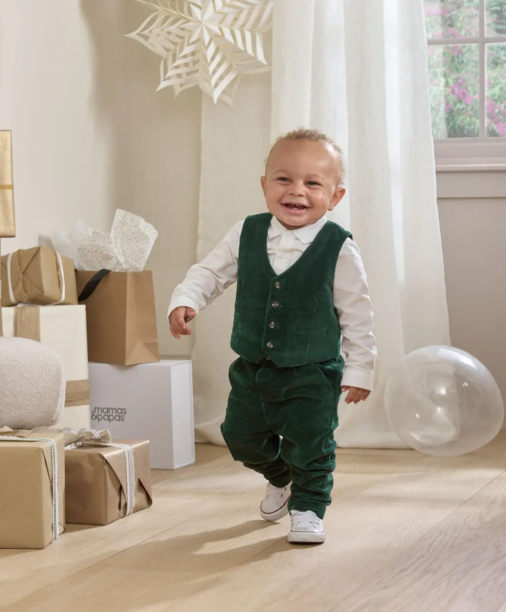 Velour Suit Set (3 Piece) - Emerald Green