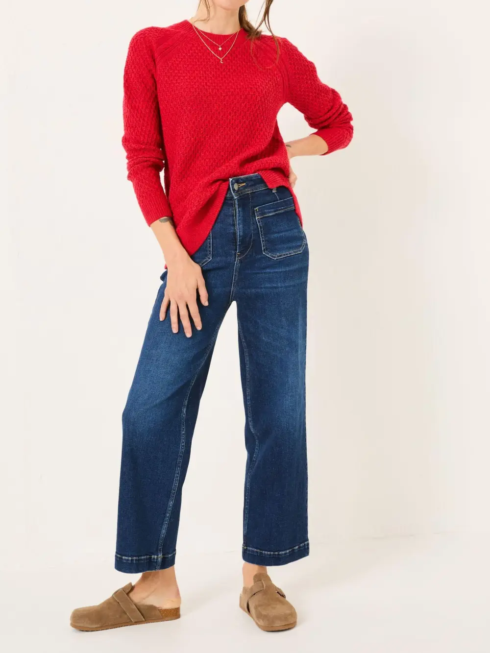 Red Textured Jumper
