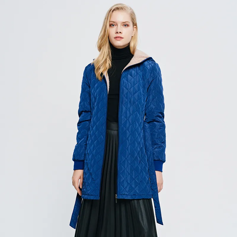 Front Tie Hooded Fleece Coat