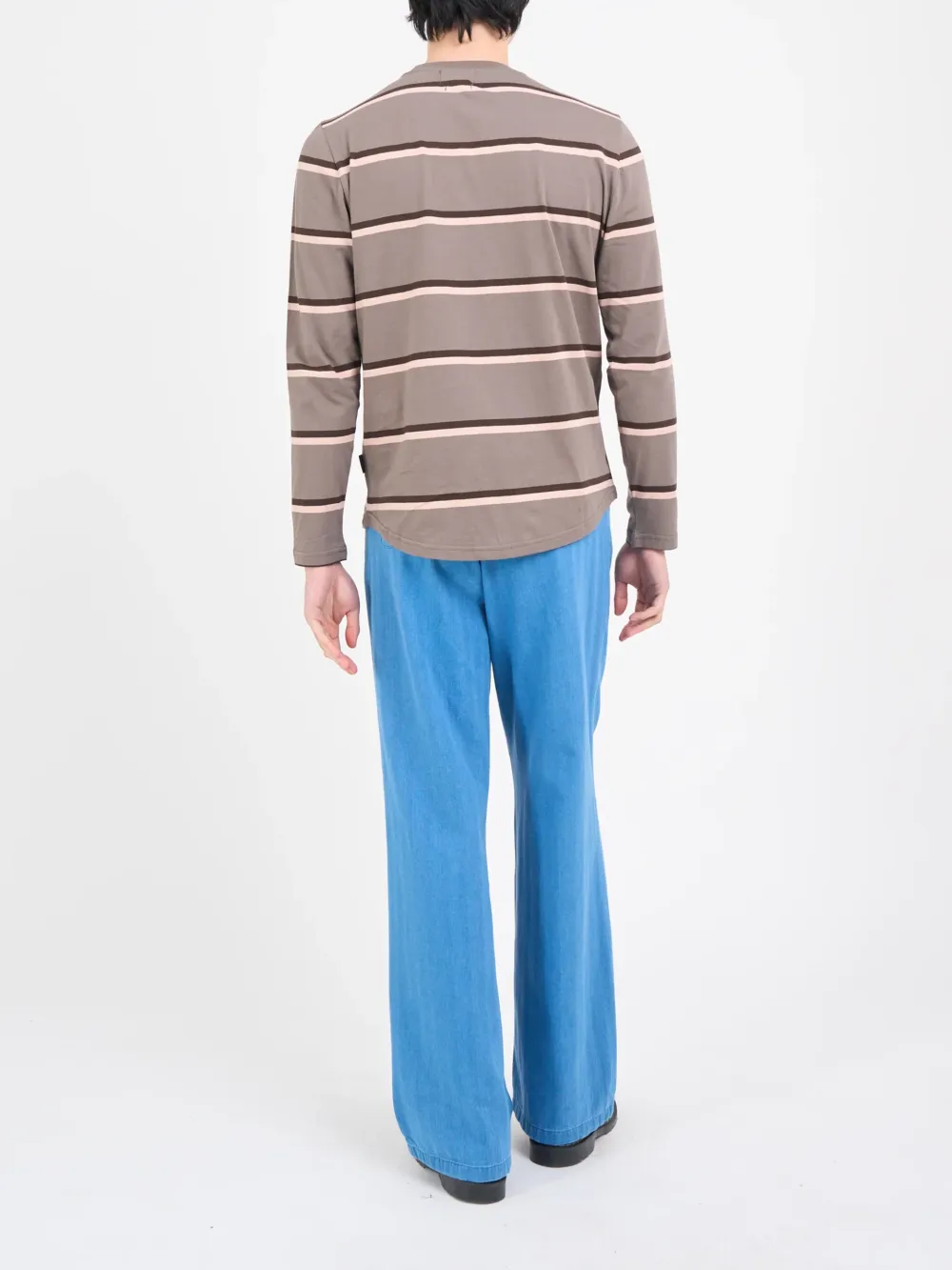 Brown Crew Neck Long Sleeve T-Shirt