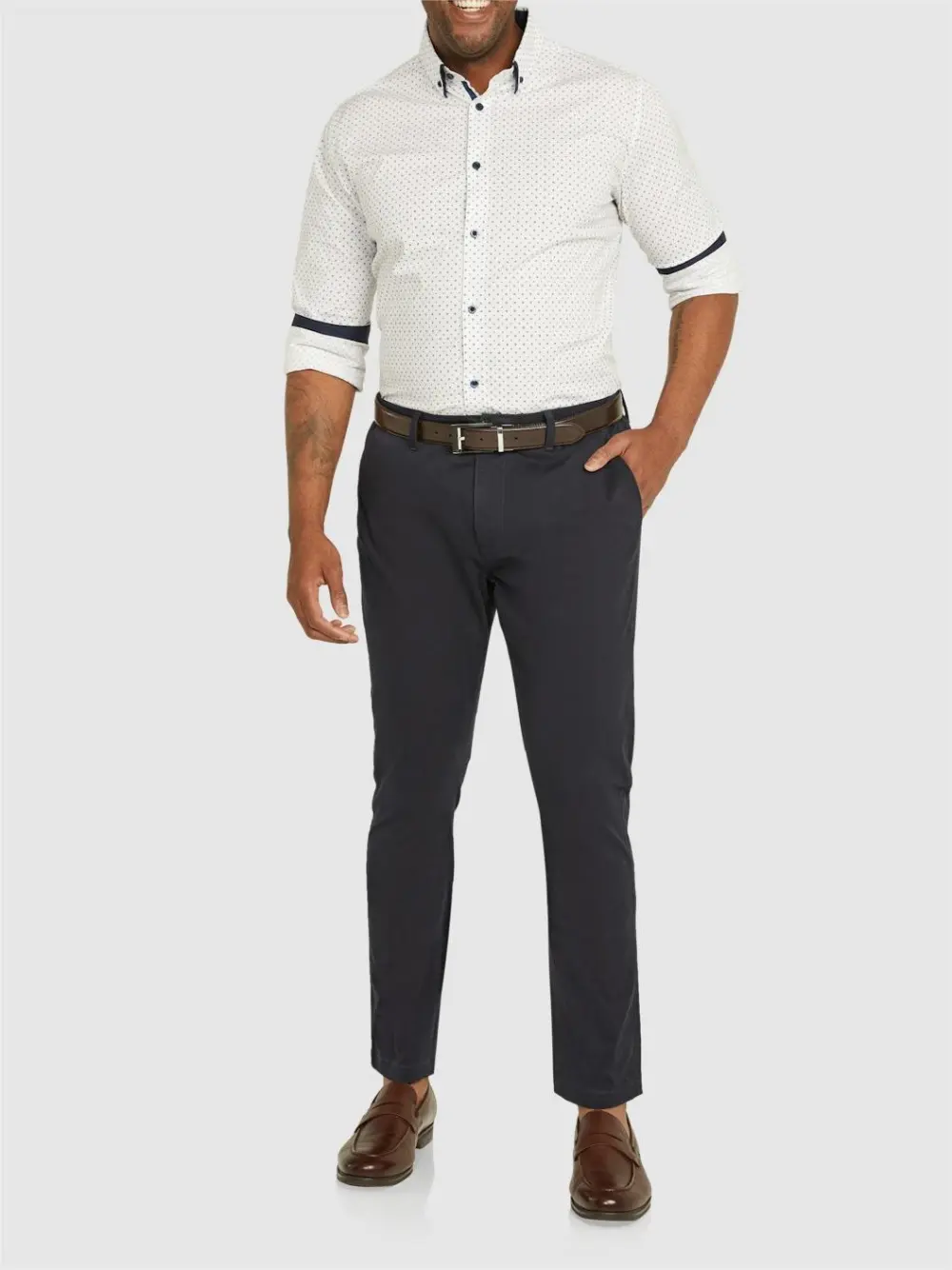 BLACK RELAXED TAPERED CHINO