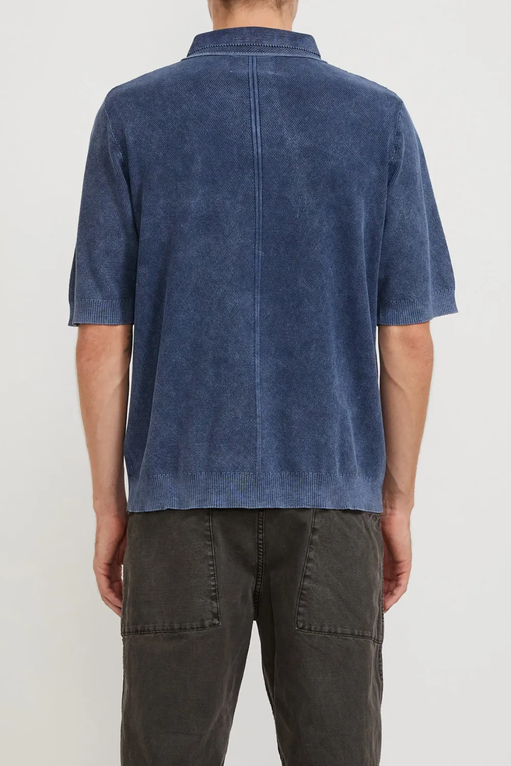 Rice Stitch Polo Midnight