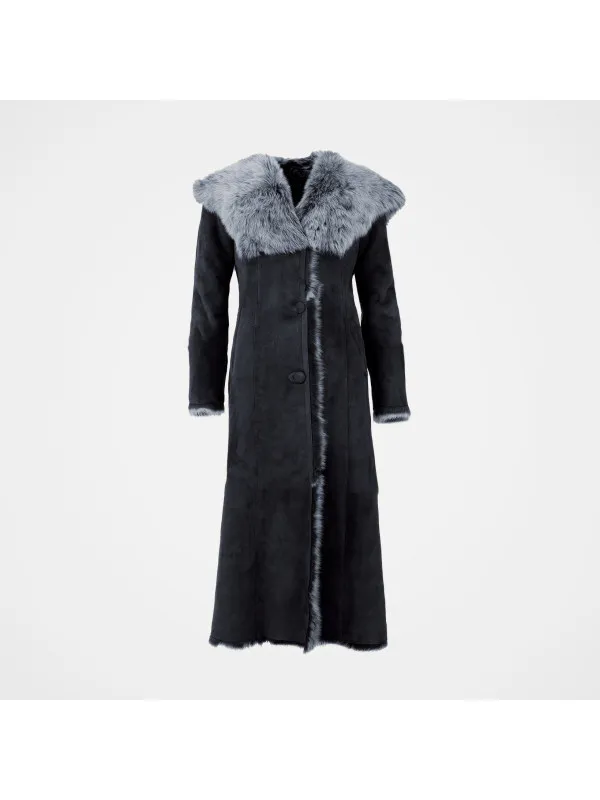 Premium toskana sheepskin hooded jacket