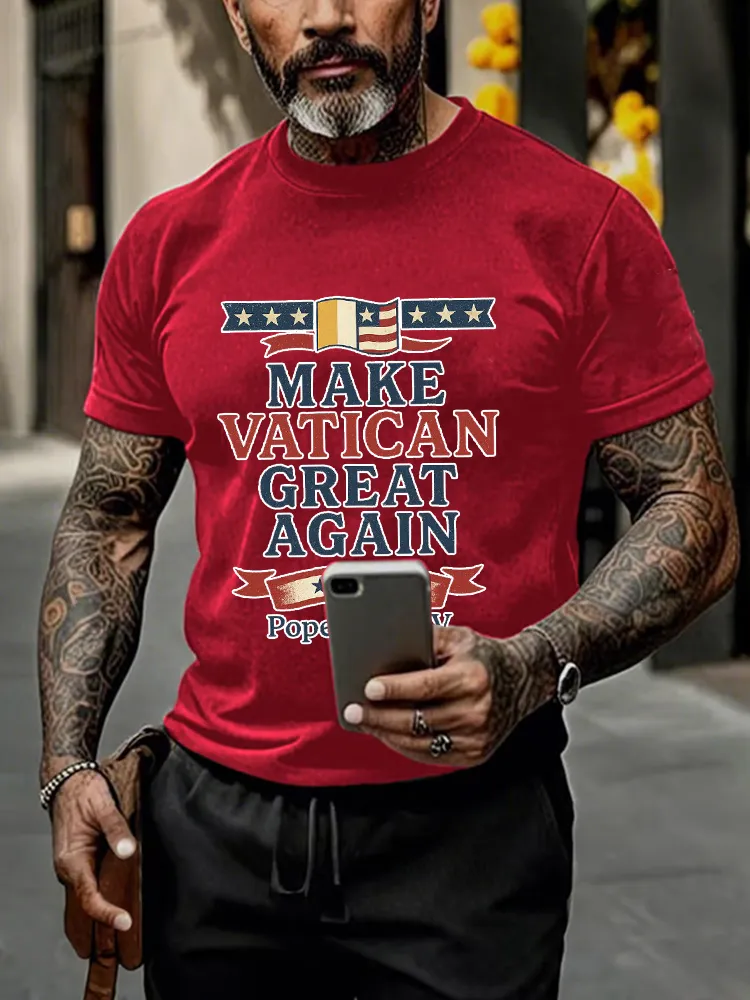 Men'S Make Vatican Great Again Pope Leo Xiv 8th May 2025 Printed T-Shirt