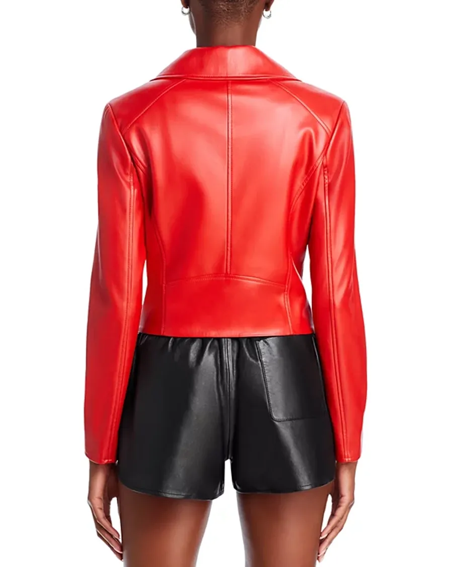 Faux Leather Moto Long Sleeves Jacket