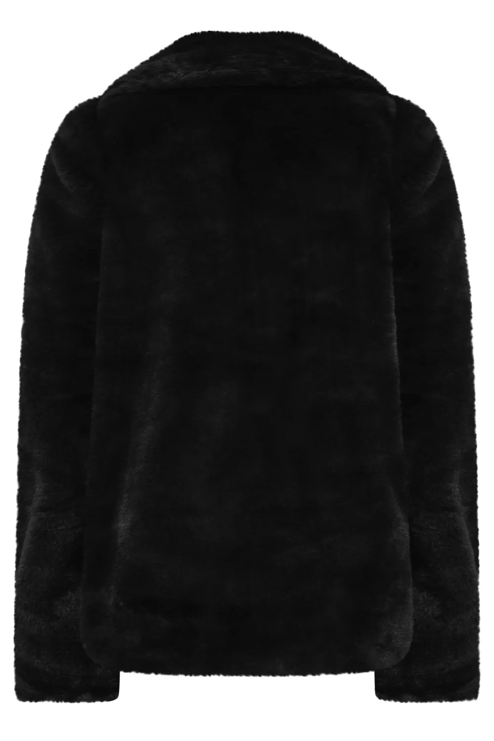 LTS Tall Black Faux Fur Coat