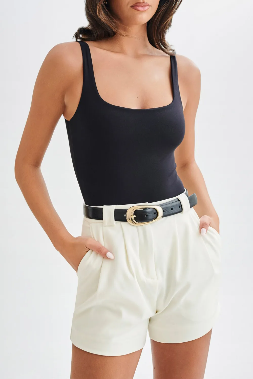 Recycled Nylon Scoop Neck Bodysuit