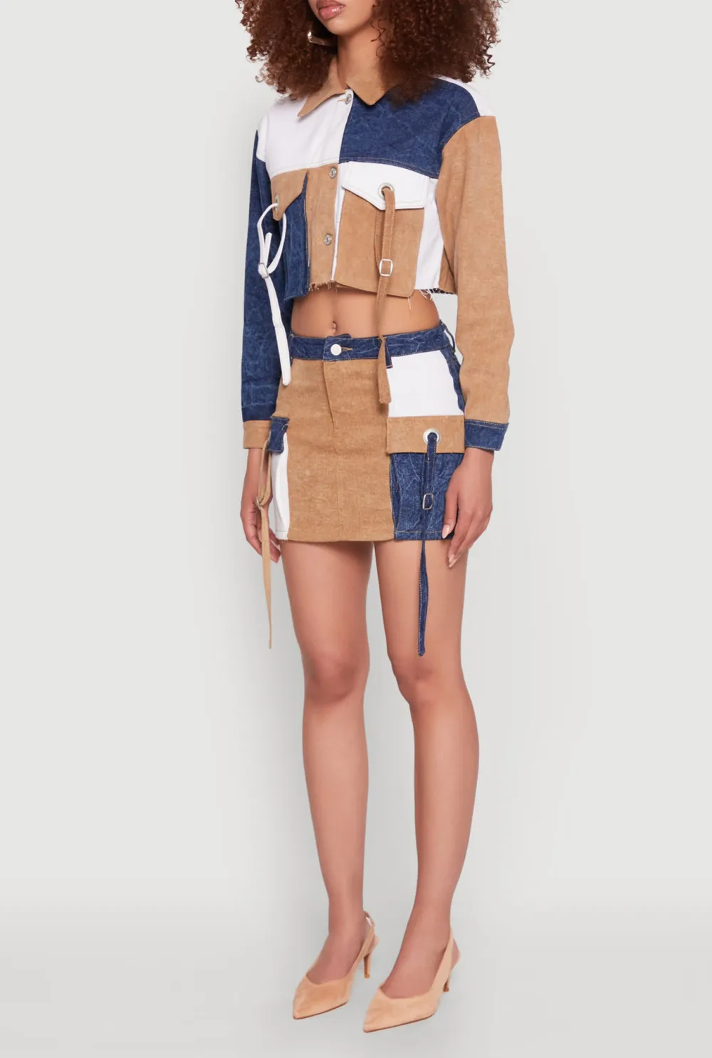 Cotton Color Blocked Jacket