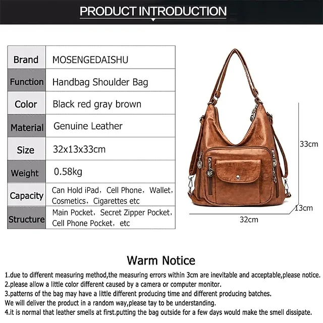 Women's Handbag Shoulder Bag PU Leather Shopping Daily Zipper Adjustable Large Capacity Durable Solid Color Wine Black Brown