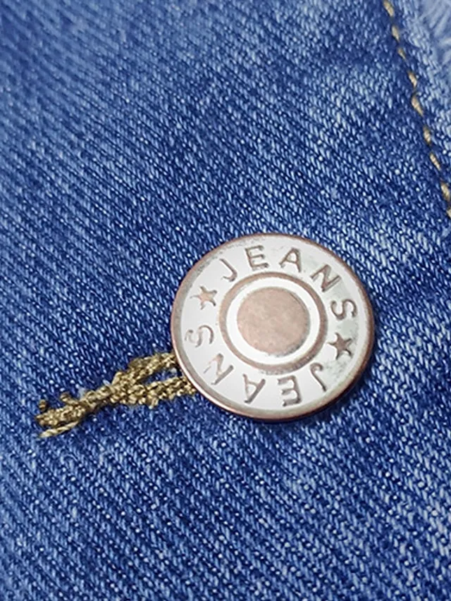 Women's Denim Jacket Outdoor clothing Button Plain Comfortable Streetwear Regular Fit Outerwear Long Sleeve Spring Blue S