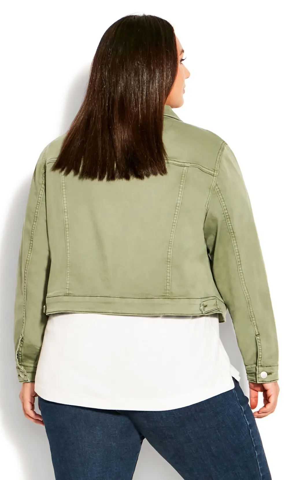 Evans Khaki Green Denim Jacket