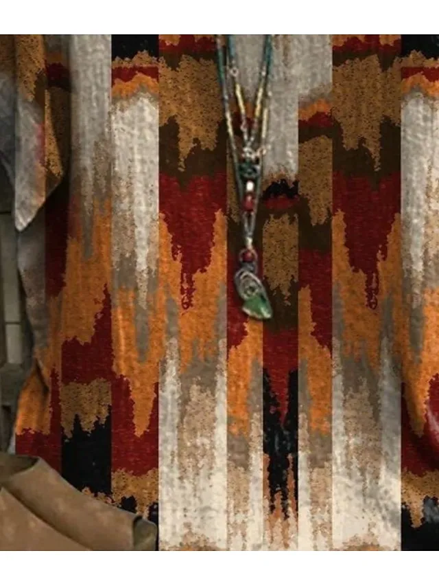 Women's Plus Size T shirt Tee Blouse Blue Purple Brown Graphic Print Short Sleeve Daily Vacation Weekend Vintage Basic Casual Crew Neck Regular Fit Dolman Sleeve Summer Spring