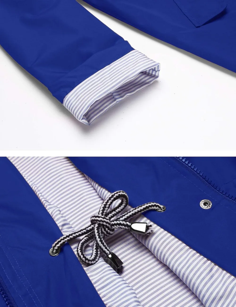 LOMON Raincoat Women Waterproof Long Hooded Trench Coats Lined Windbreaker Travel Jacket S-XXL