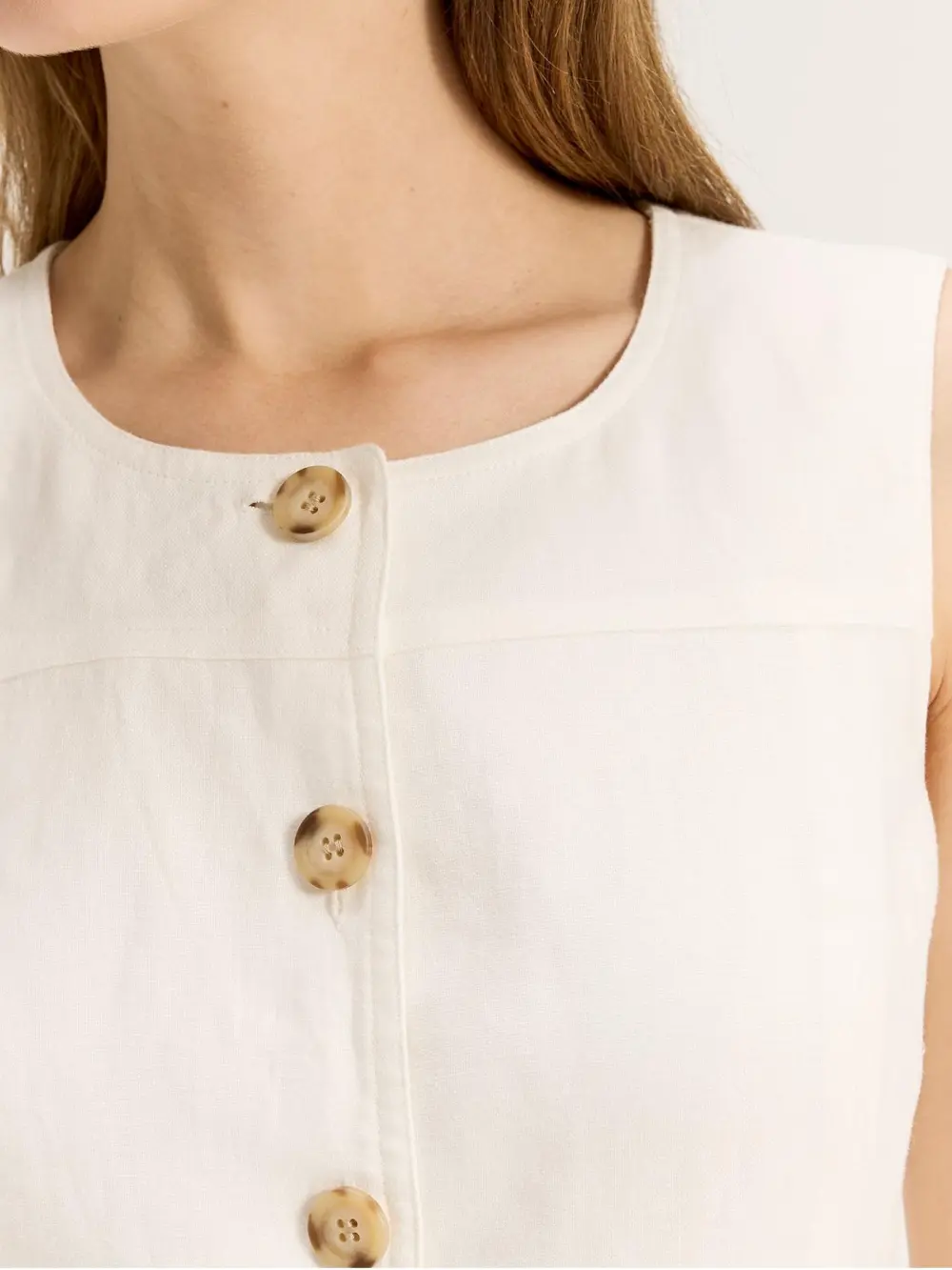 Cotton & Linen Sleeveless Mini Dress