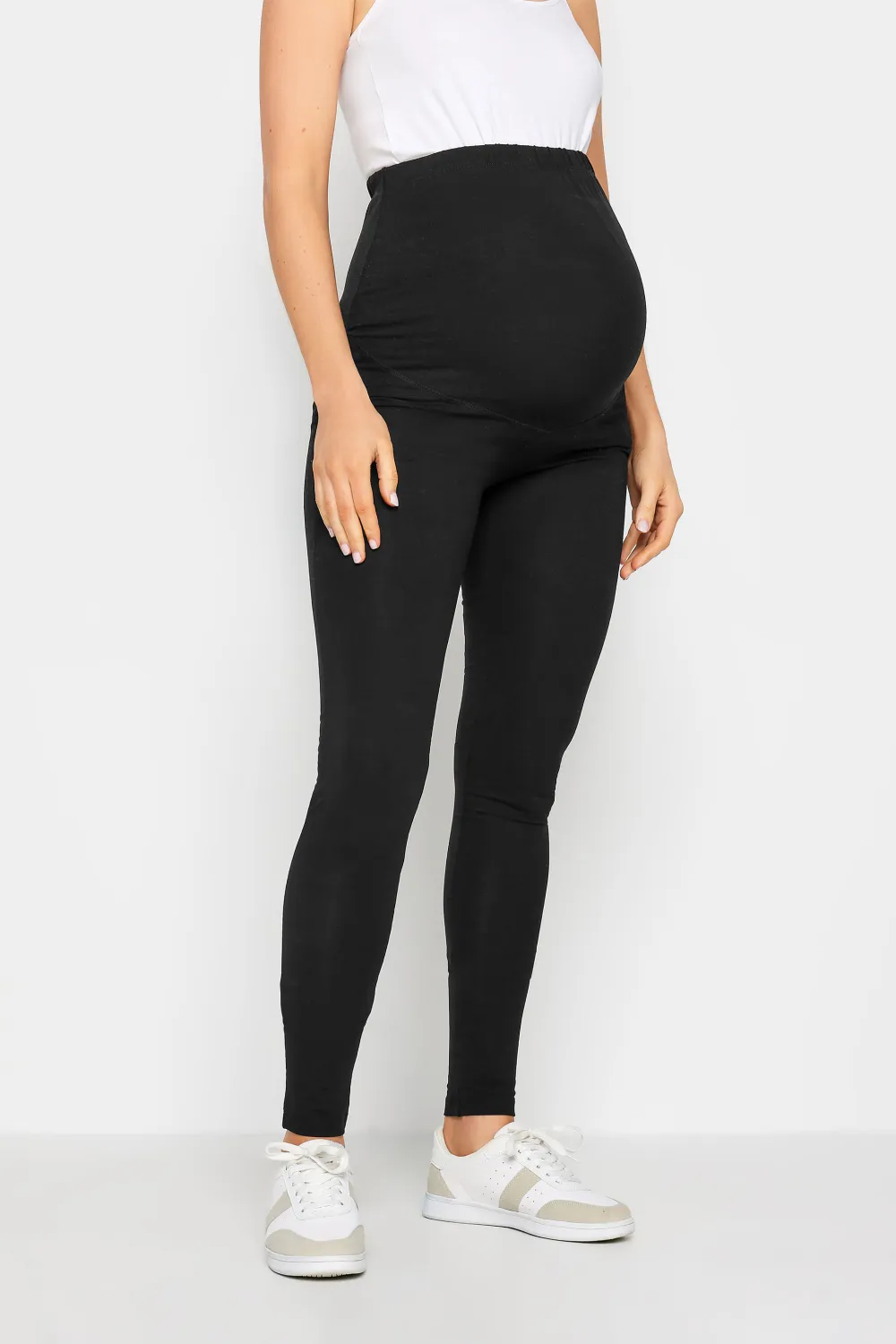 LTS 2 PACK Tall Black Stretch Maternity Leggings