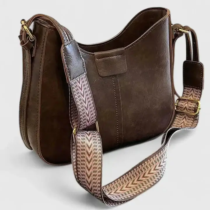 Pebbled Pocket Front Shoulder Bag
