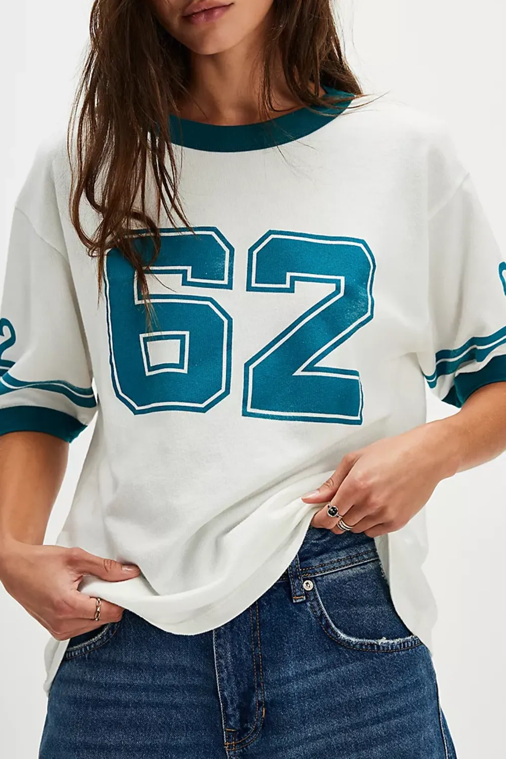 Graphic Print Raglan Sleeve T-Shirt