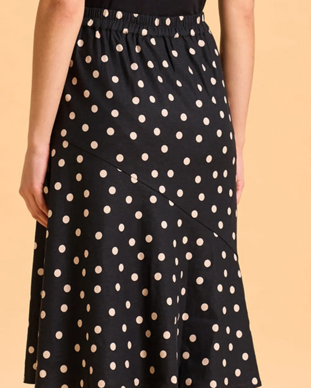Linen Skirt - Polka Dot