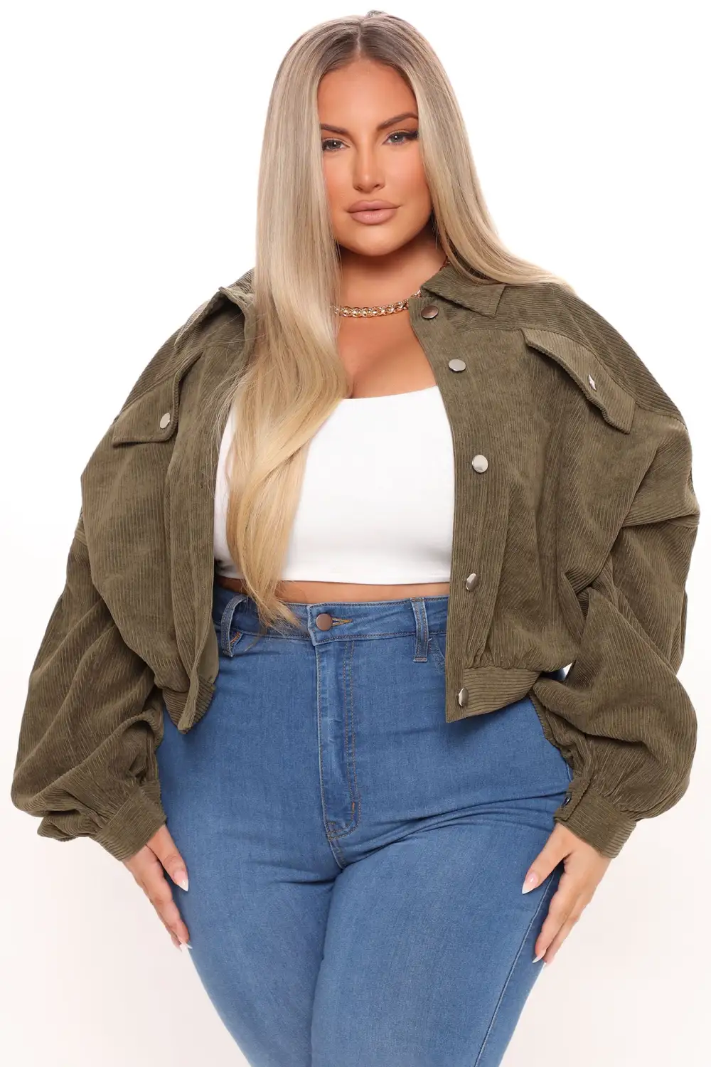 Road Tripping Corduroy Jacket - Olive