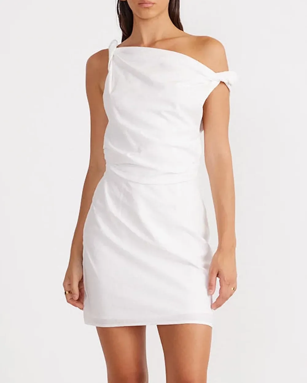 Linen Twist Mini Dress - Iconic Exclusive