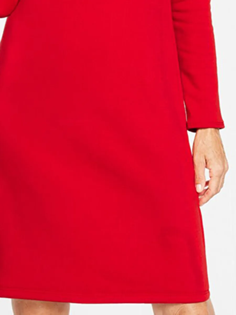 Women'S Stylish Slim-Fit Solid Midi Dress