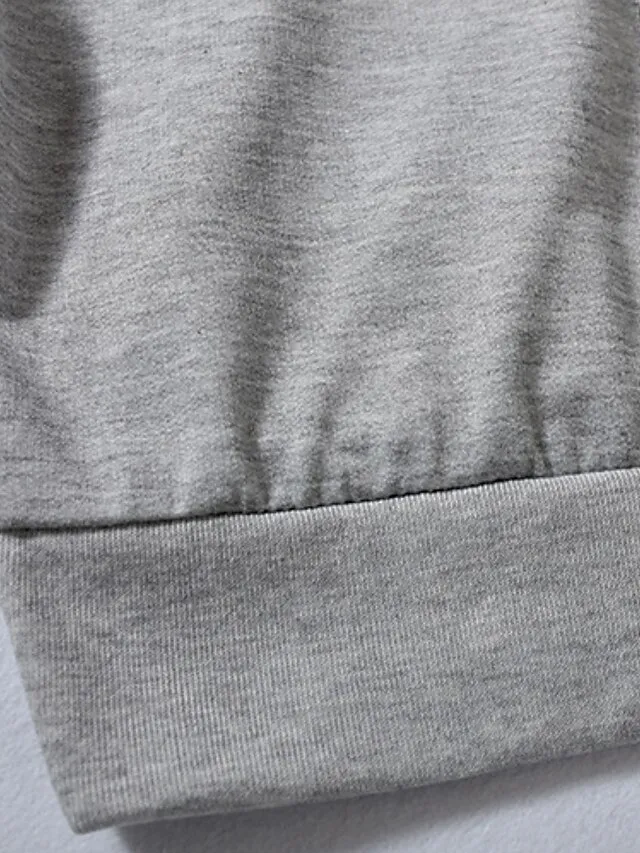 Women's Crop Top Hoodie Tracksuit Pants Sets Solid Color Black White Brown Patchwork Drawstring Long Sleeve Causal Sportswear Hooded Regular Fit Fall & Winter