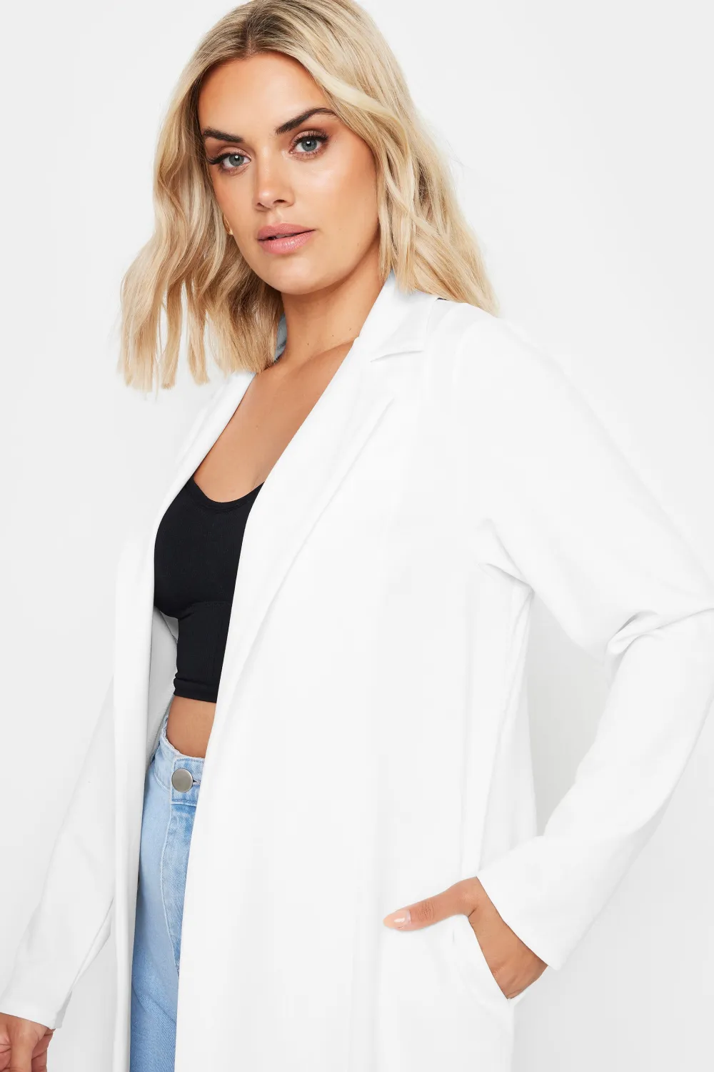 YOURS Curve Hot Pink Longline Blazer