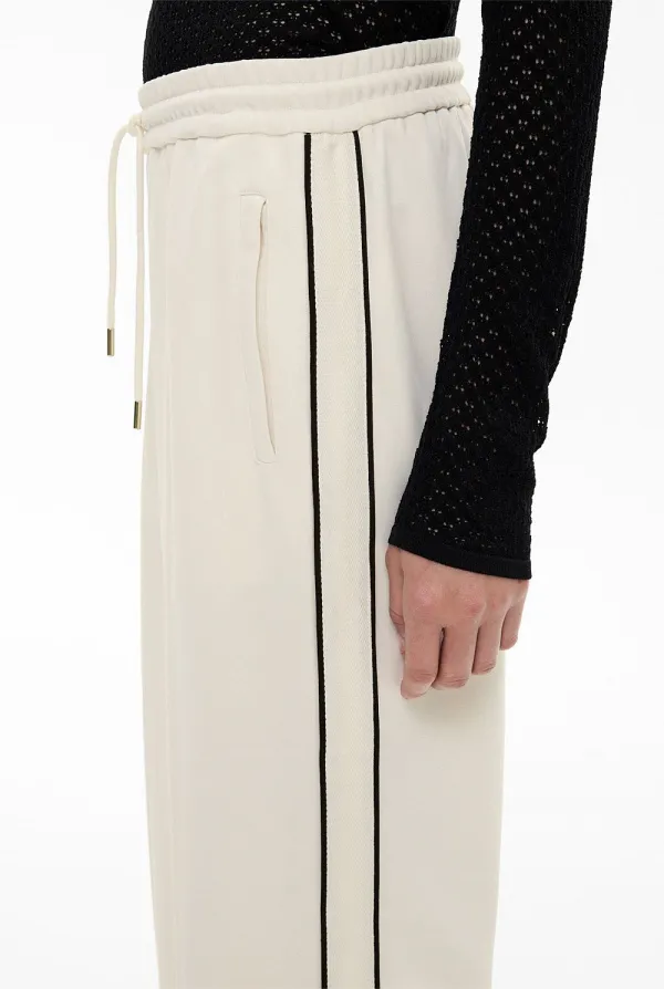 White Striped Sweatpants