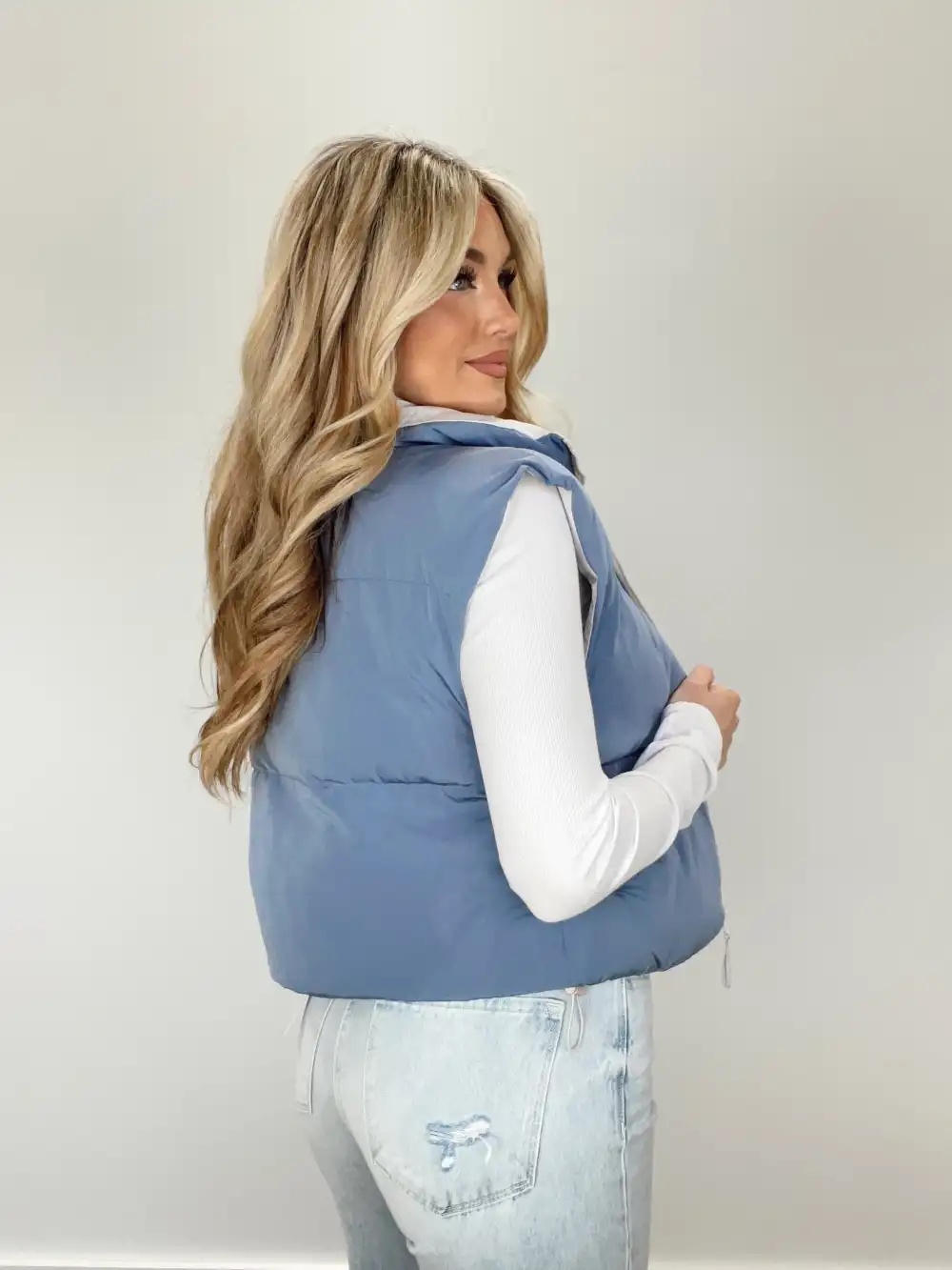 Blue Puffy Vest